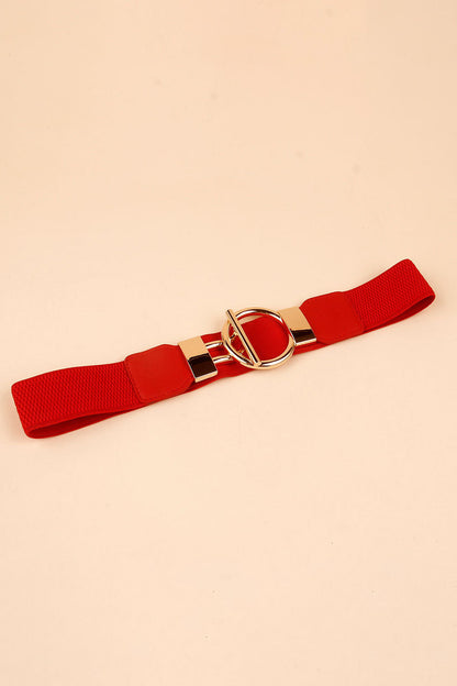 Circle Shape Buckle Zinc Alloy Buckle PU Leather Belt Carauana Store