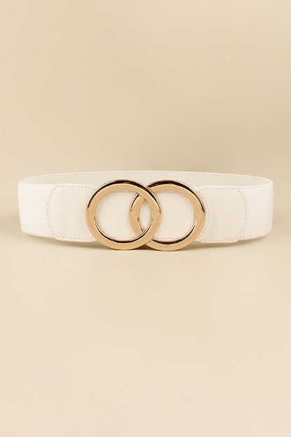 Zinc Alloy Buckle Elastic PU Belt Carauana Store