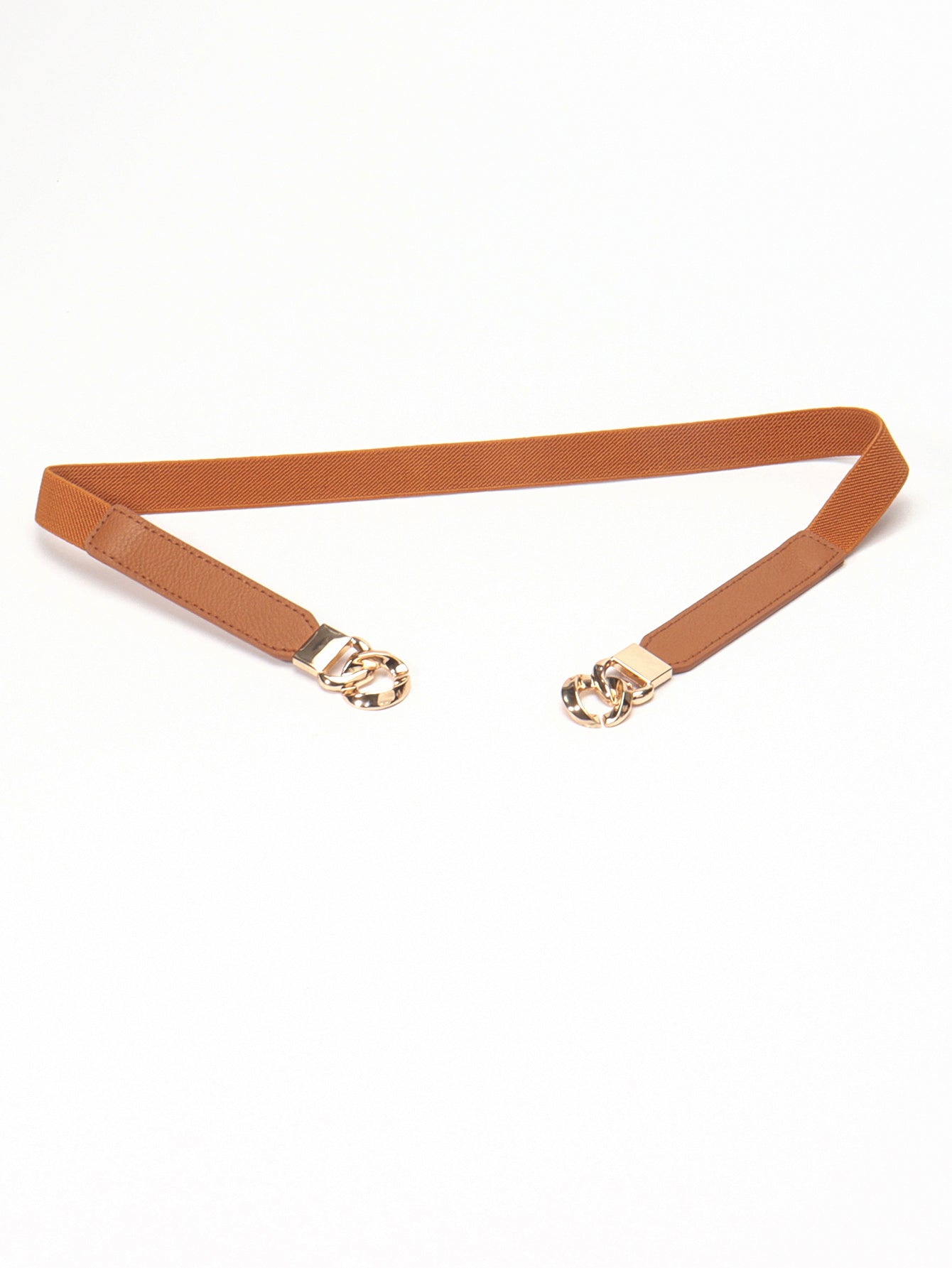 Zinc Alloy Buckle Elastic PU Belt Carauana Store