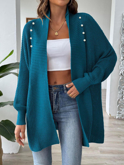 Open Front Long Sleeve Cardigan Carauana Store