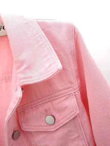 Full Size Cropped Denim Jacket Plus Size Carauana Store