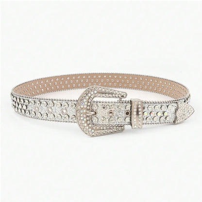 PU Leather Rhinestone Belt Carauana Store