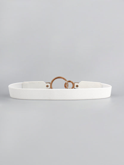Double Ring Buckle Elastic PU Belt Carauana Store
