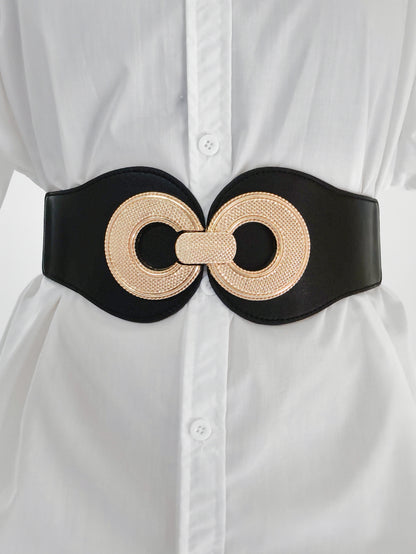 Alloy Buckle Elastic PU Belt Carauana Store