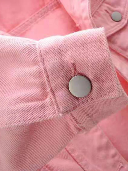 Full Size Cropped Denim Jacket Plus Size Carauana Store