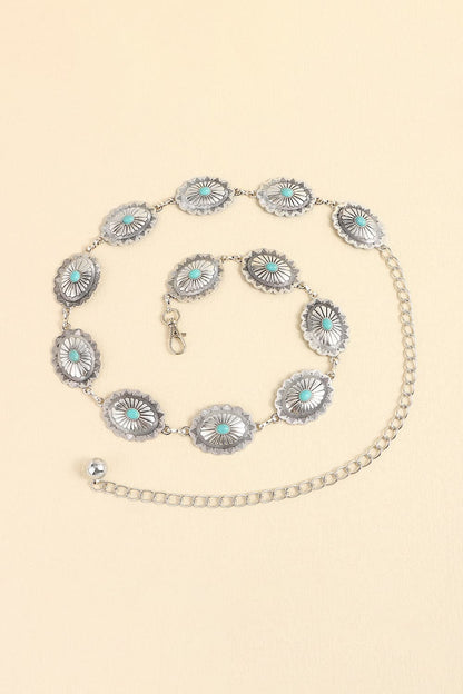 Vintage Turquoise Alloy Belt Carauana Store