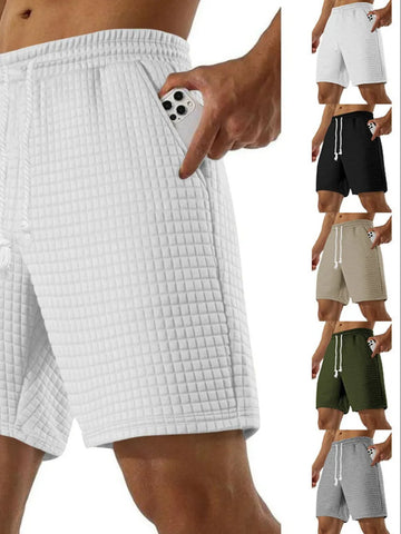 Men's Full Size Drawstring Textured Shorts Plus Size