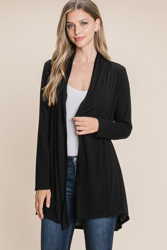 BOMBOM Open Front Long Sleeve Cardigan Carauana Store
