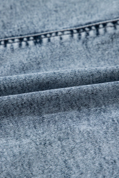 Drawstring High Waist Pocketed Denim Shorts Carauana Store