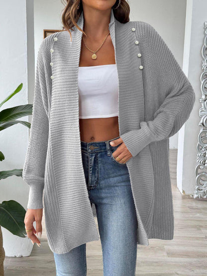 Open Front Long Sleeve Cardigan Carauana Store