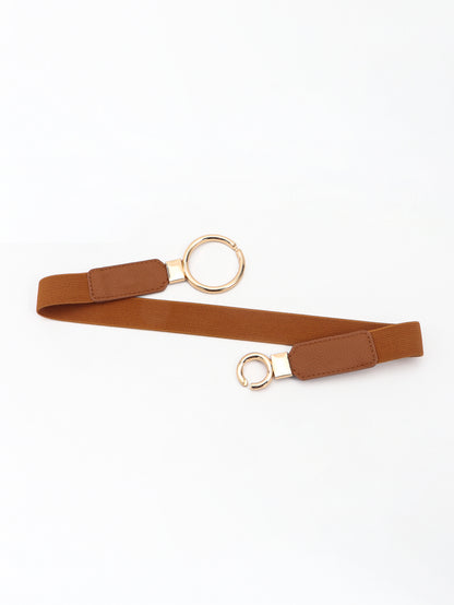 Double Ring Buckle Elastic PU Belt Carauana Store