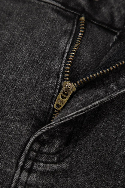 Raw Hem High Waist Denim Shorts Carauana Store