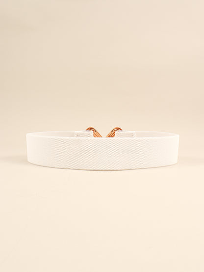 Geometric Buckle Elastic Wide Belt Carauana Store
