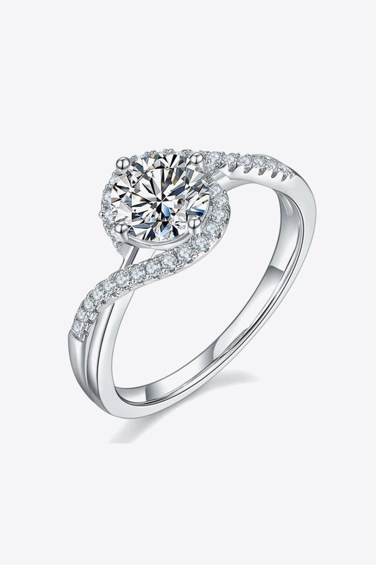 1 Carat Moissanite Crisscross Ring Carauana Store