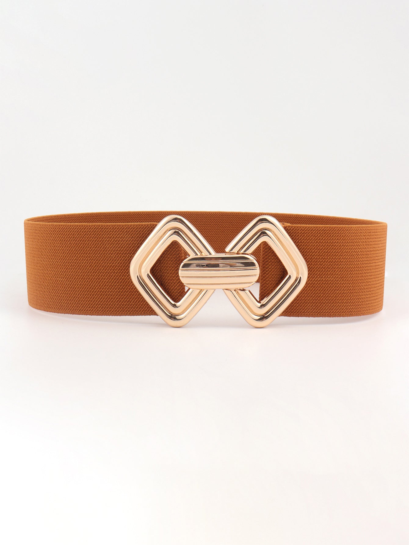 Geometric Buckle Elastic Wide Belt Carauana Store