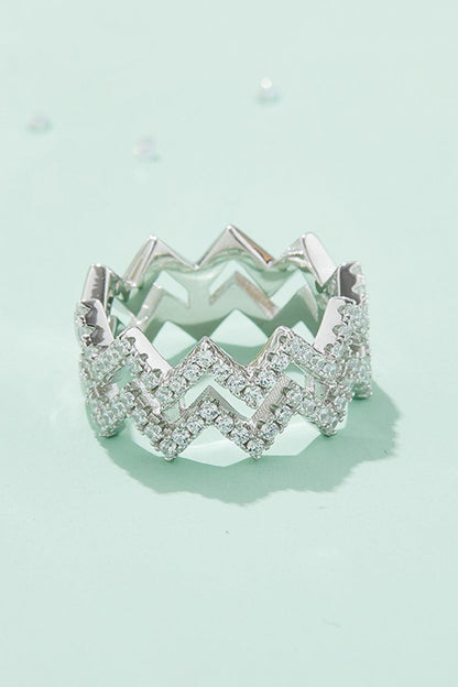 Adored Moissanite Zigzag Stacking Rings Carauana Store