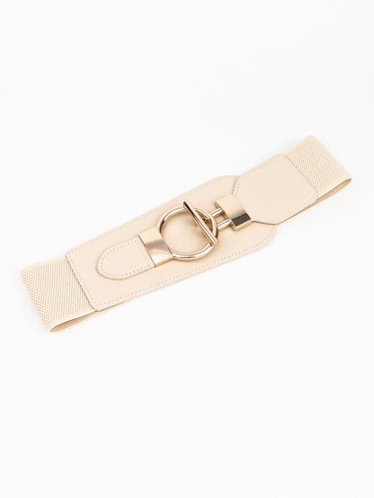 PU Elastic Wide Belt with Alloy Buckle Carauana Store