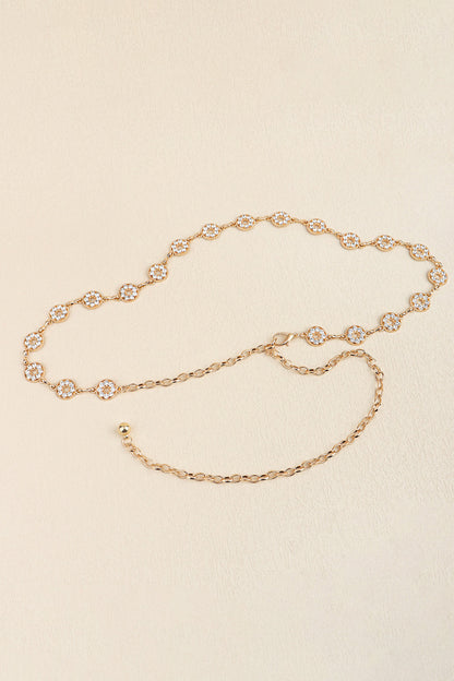 Rhinestone Decor Zinc Alloy Belt Carauana Store