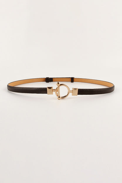 Toggle Buckle Skinny PU Belt Carauana Store