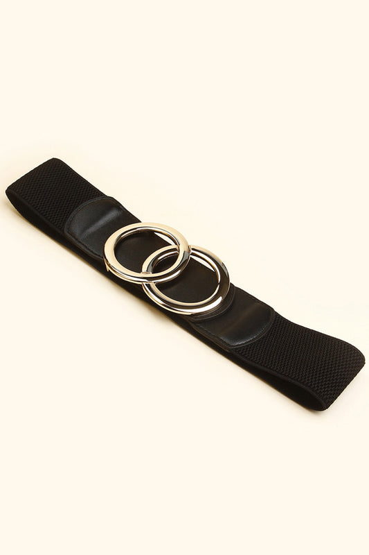 Zinc Alloy Buckle Elastic PU Belt Carauana Store