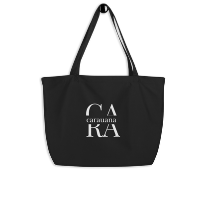 CARAUANA Large organic tote bag Black Carauana Store