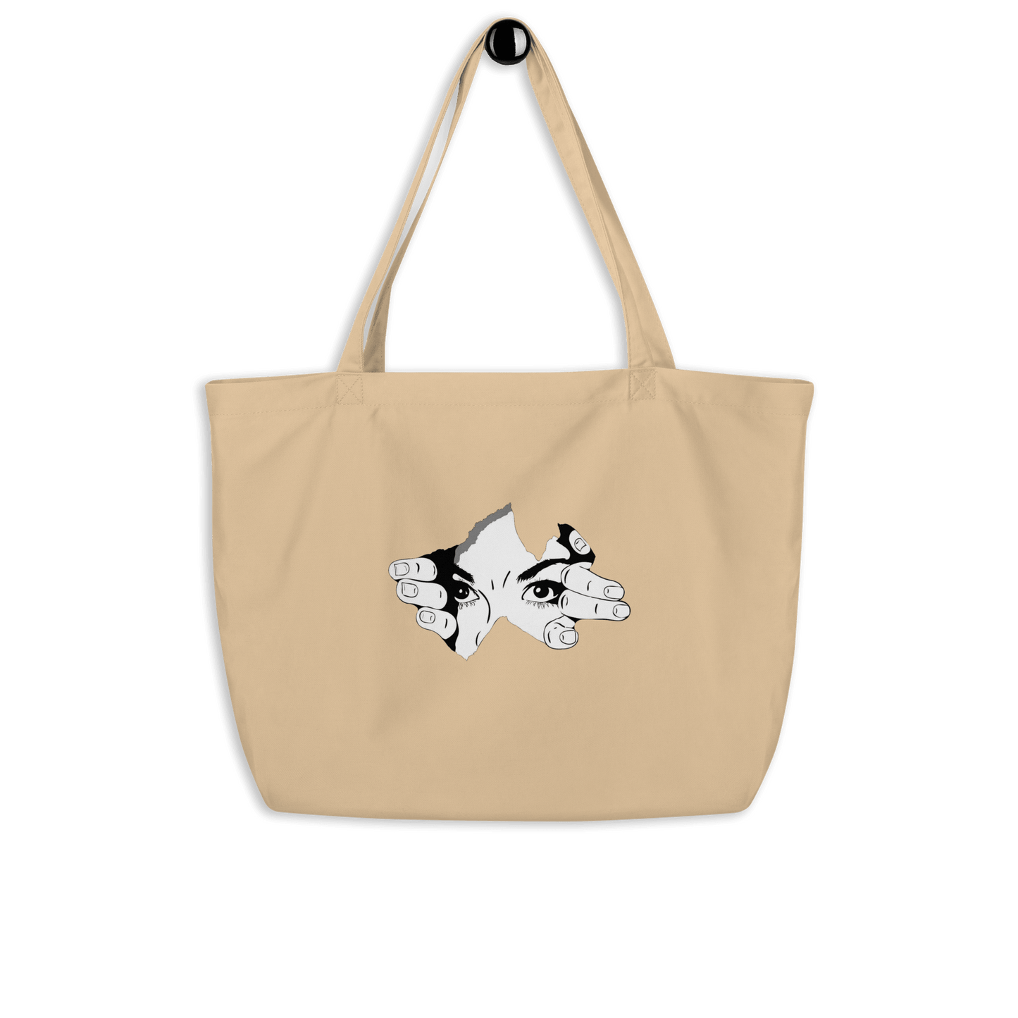 CARAUANA Large organic tote Bag Beige Carauana Store