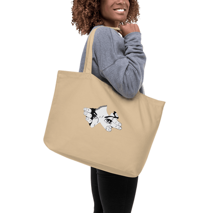 CARAUANA Large organic tote Bag Beige Carauana Store