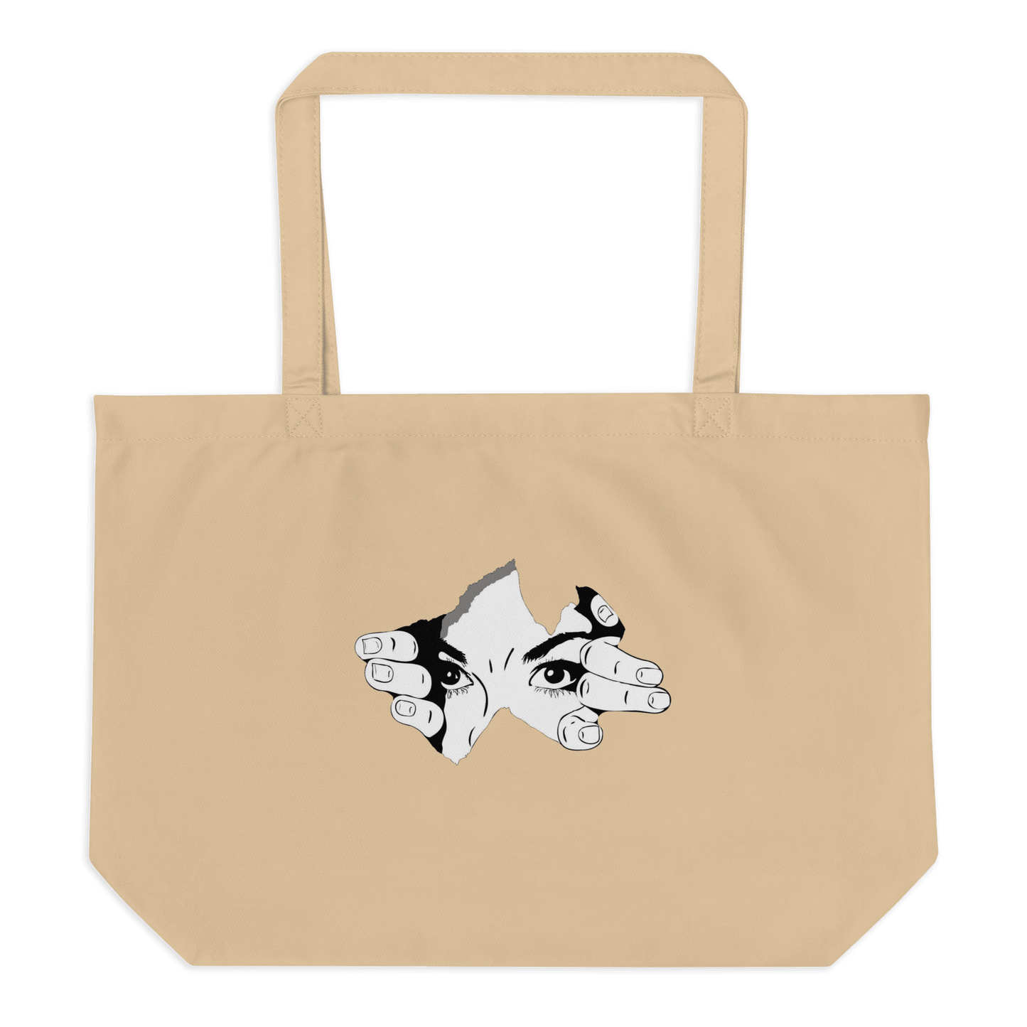 CARAUANA Large organic tote Bag Beige Carauana Store