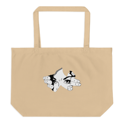 CARAUANA Large organic tote Bag Beige Carauana Store