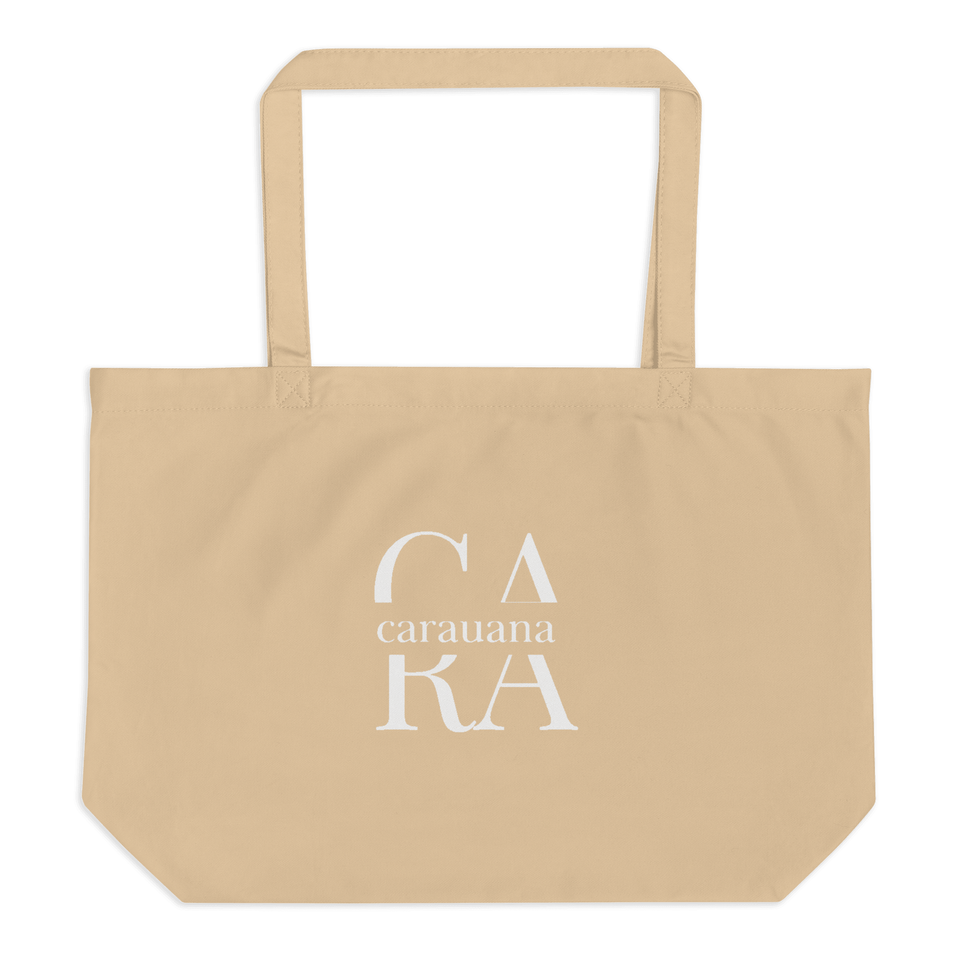 CARAUANA Large organic tote Bag Beige Carauana Store
