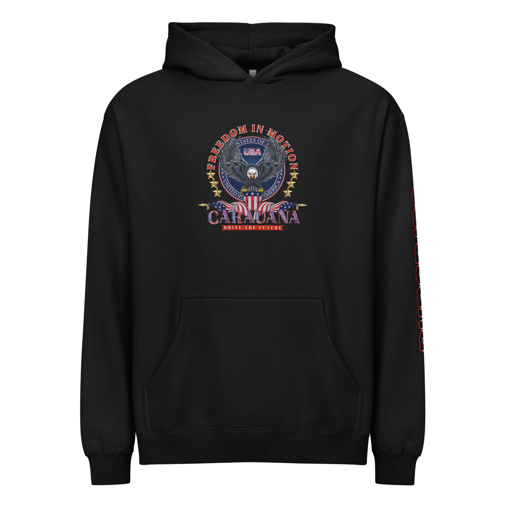 CaRaUaNa Unisex Hoodie Black Cotton - CaRaUaNa Fashion