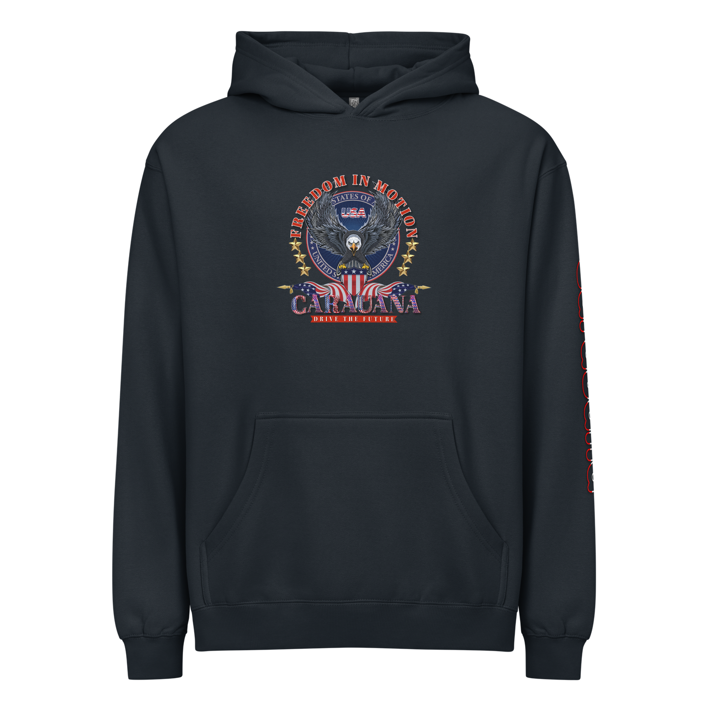 CaRaUaNa Unisex Hoodie Navy Cotton - CaRaUaNa Fashion