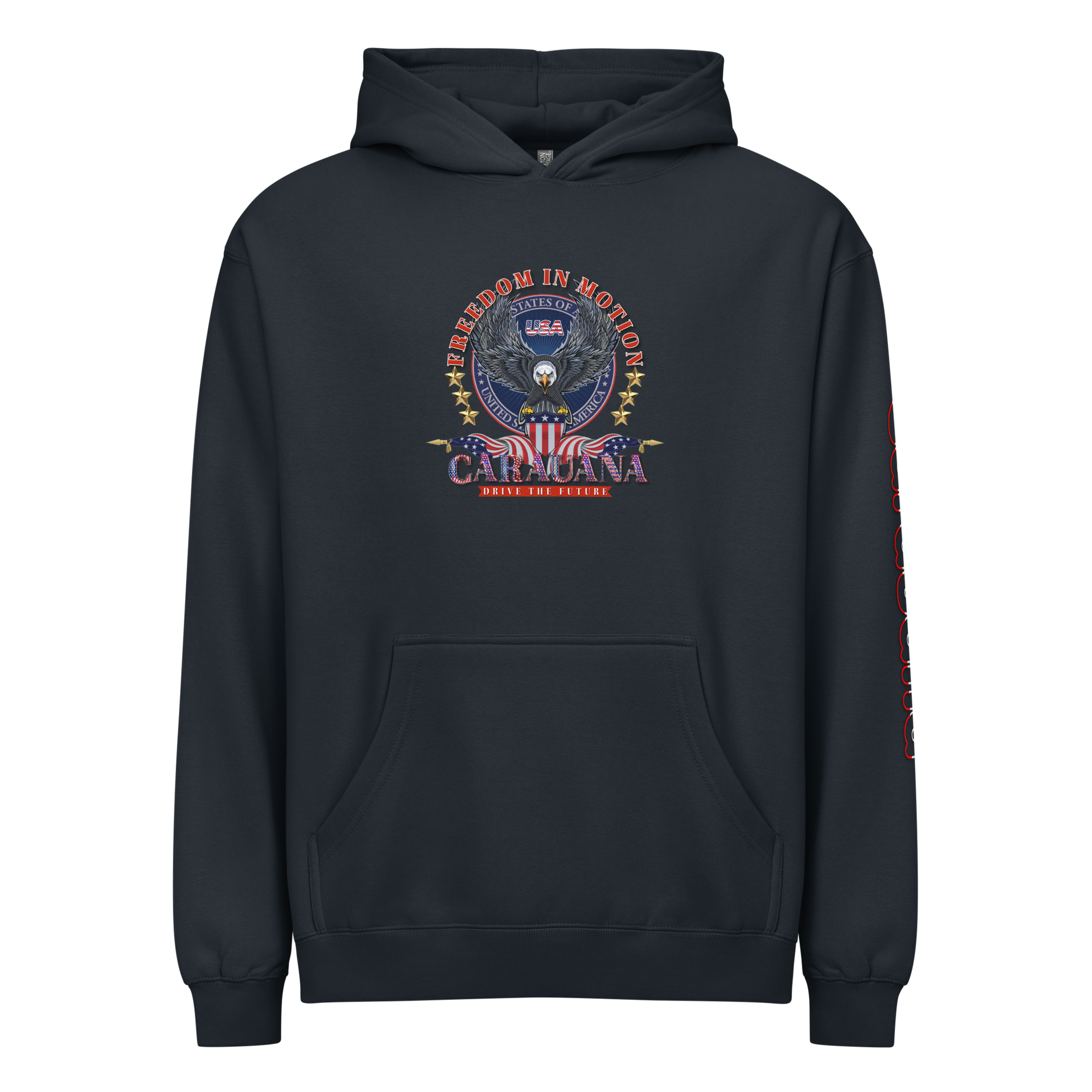 CaRaUaNa Unisex Hoodie Navy Cotton - CaRaUaNa Fashion