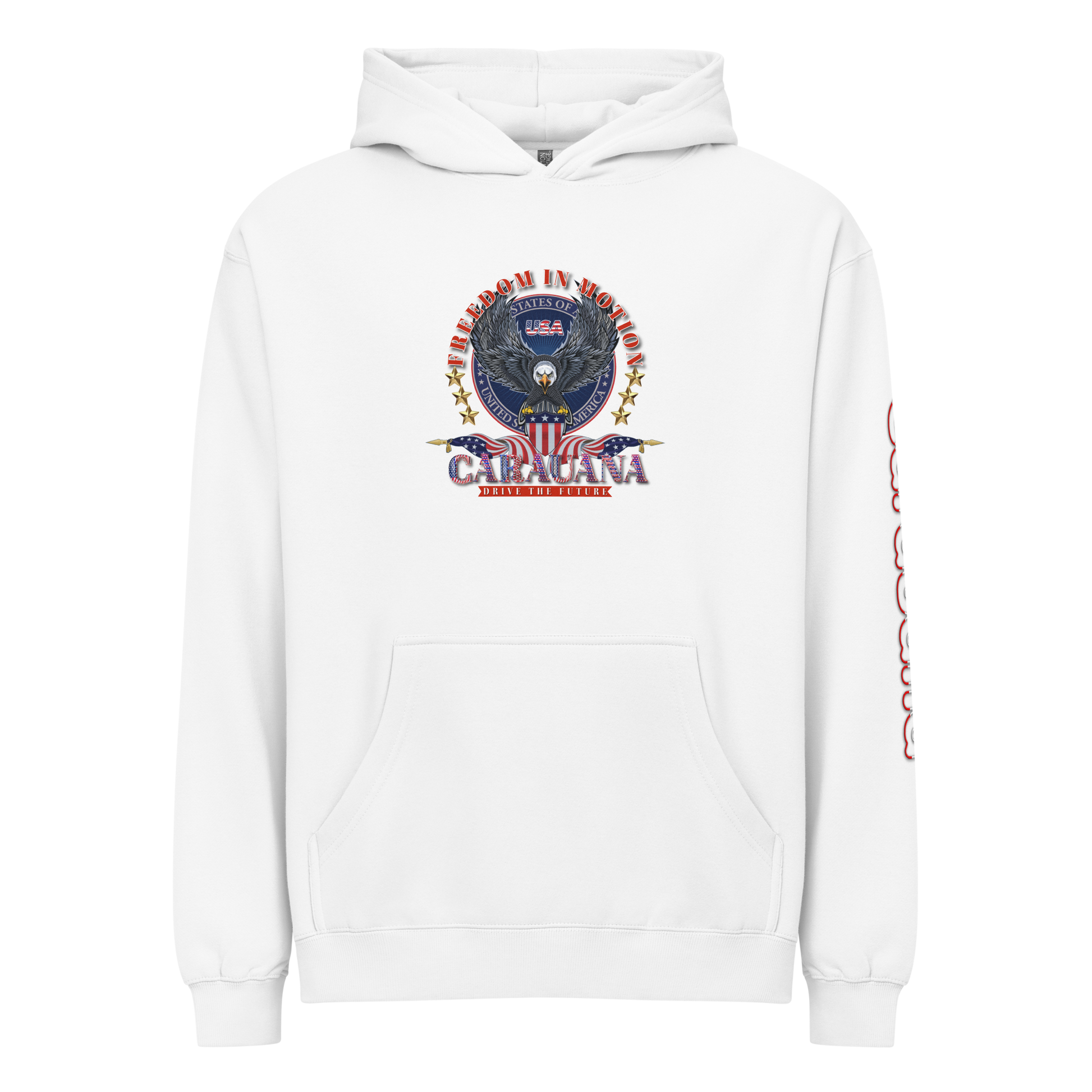 CaRaUaNa unisex hoodie white cotton - CaRaUaNa Fashion