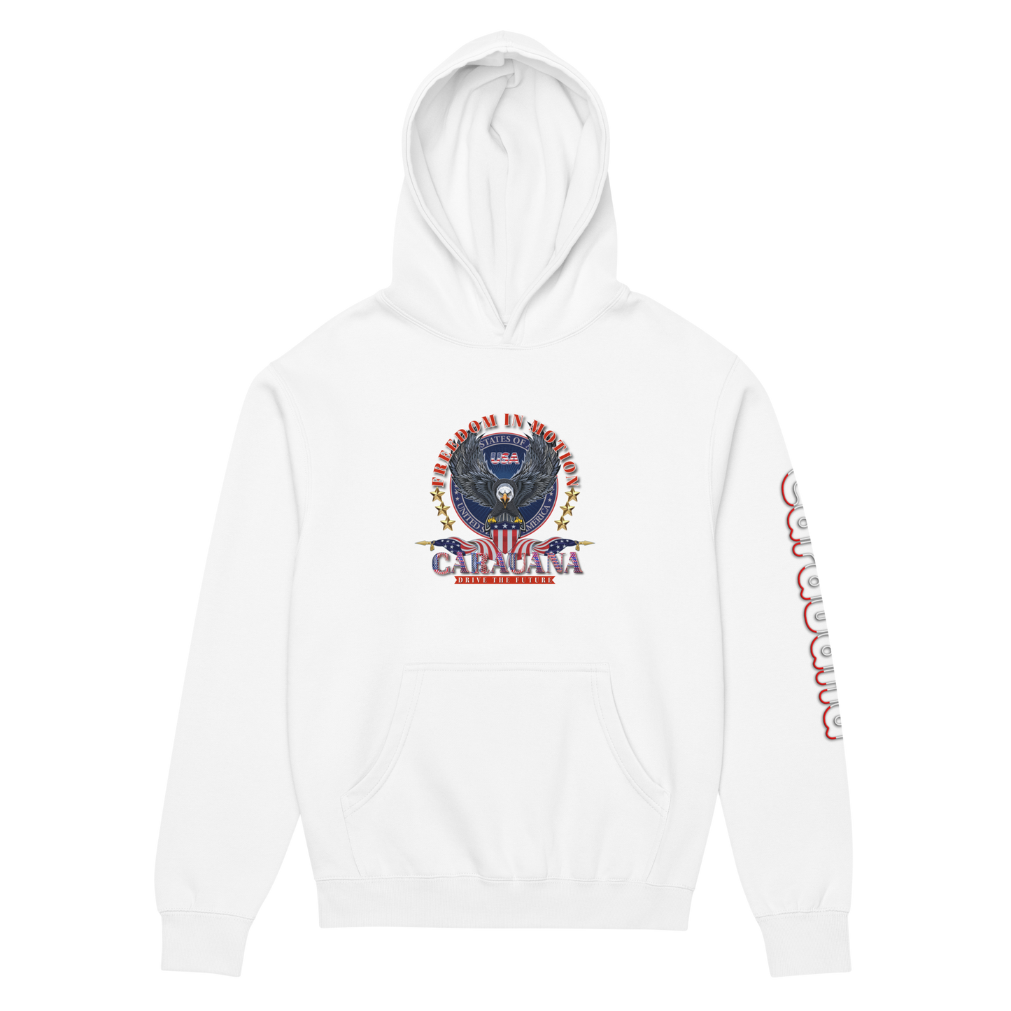 CaRaUaNa unisex hoodie white cotton - CaRaUaNa Fashion