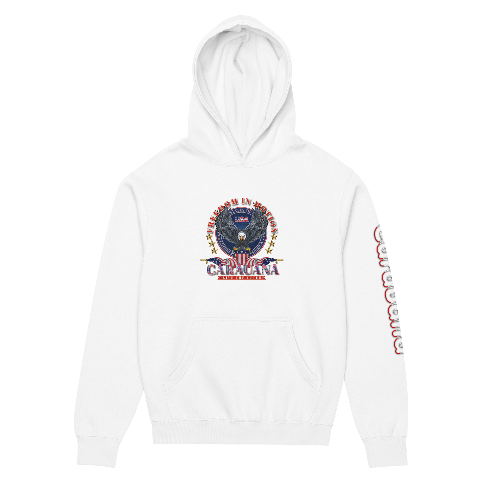 CaRaUaNa unisex hoodie white cotton - CaRaUaNa Fashion