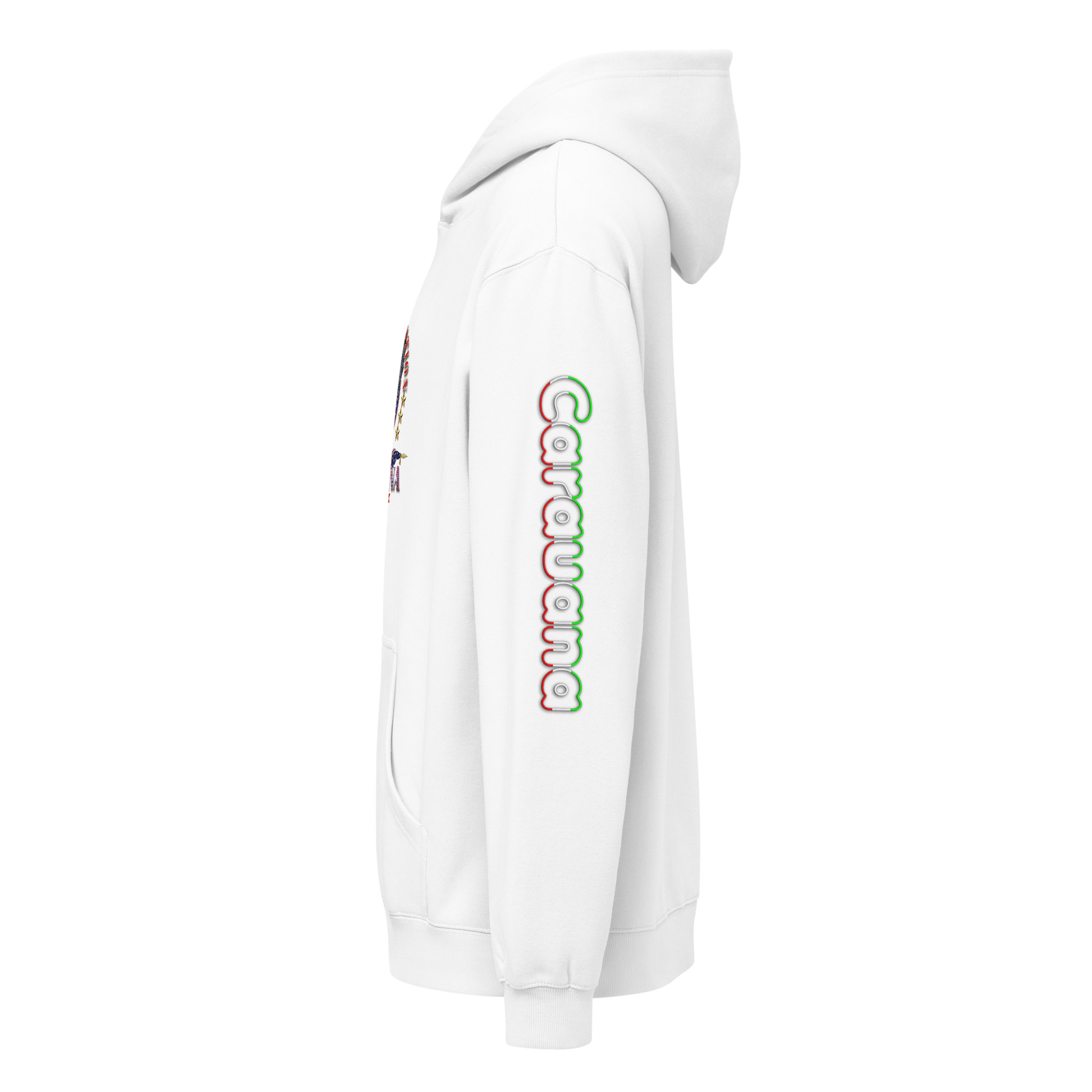 CaRaUaNa unisex hoodie white cotton - CaRaUaNa Fashion