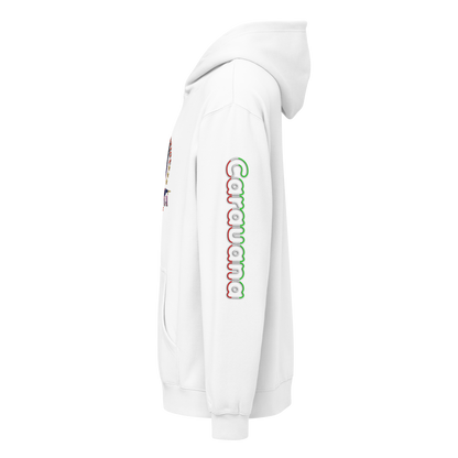CaRaUaNa unisex hoodie white cotton - CaRaUaNa Fashion