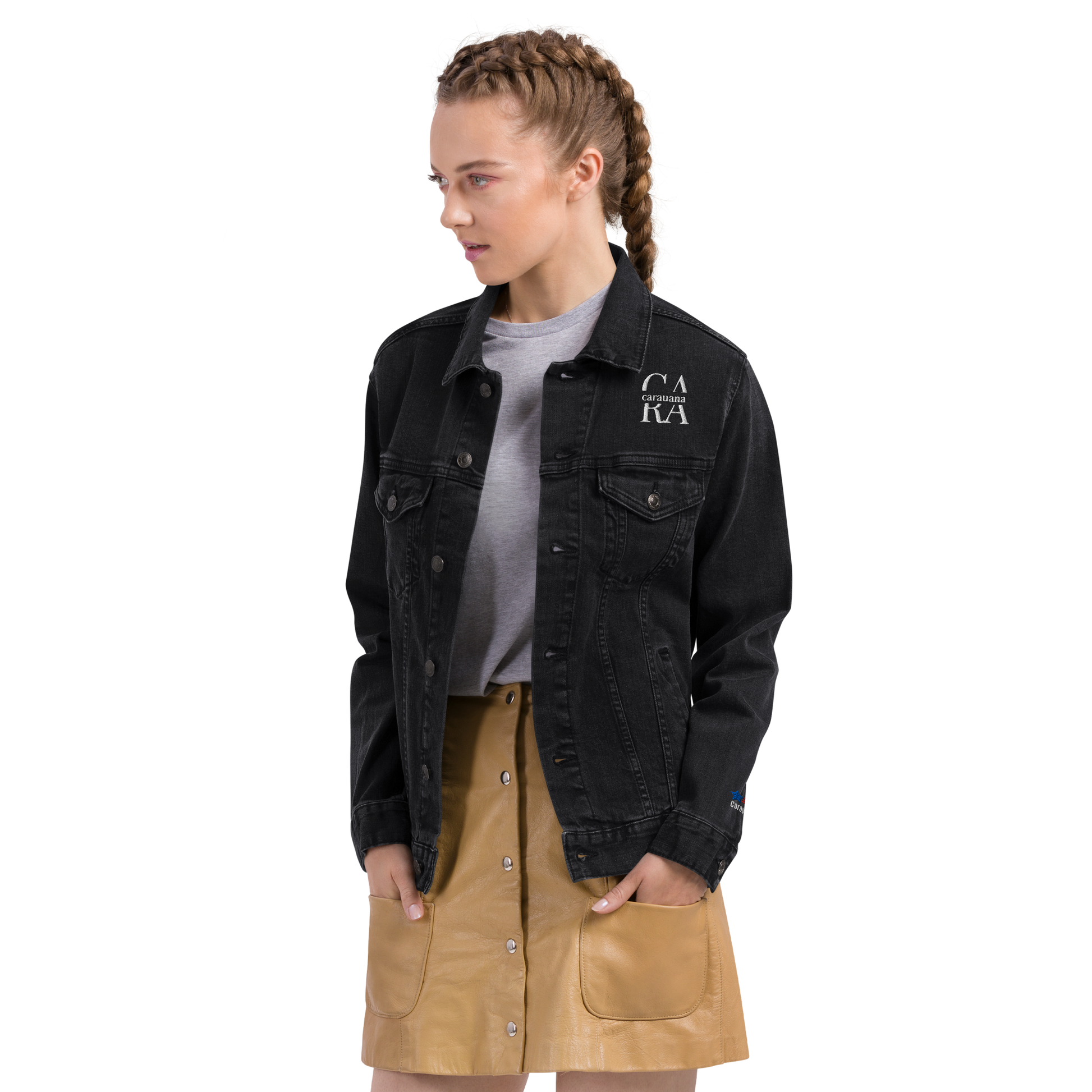 CaRaUaNa Original denim jacket Black Carauana Store