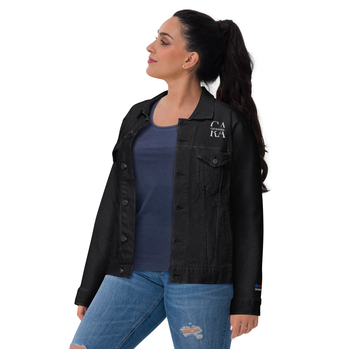 CaRaUaNa Original denim jacket Black Carauana Store