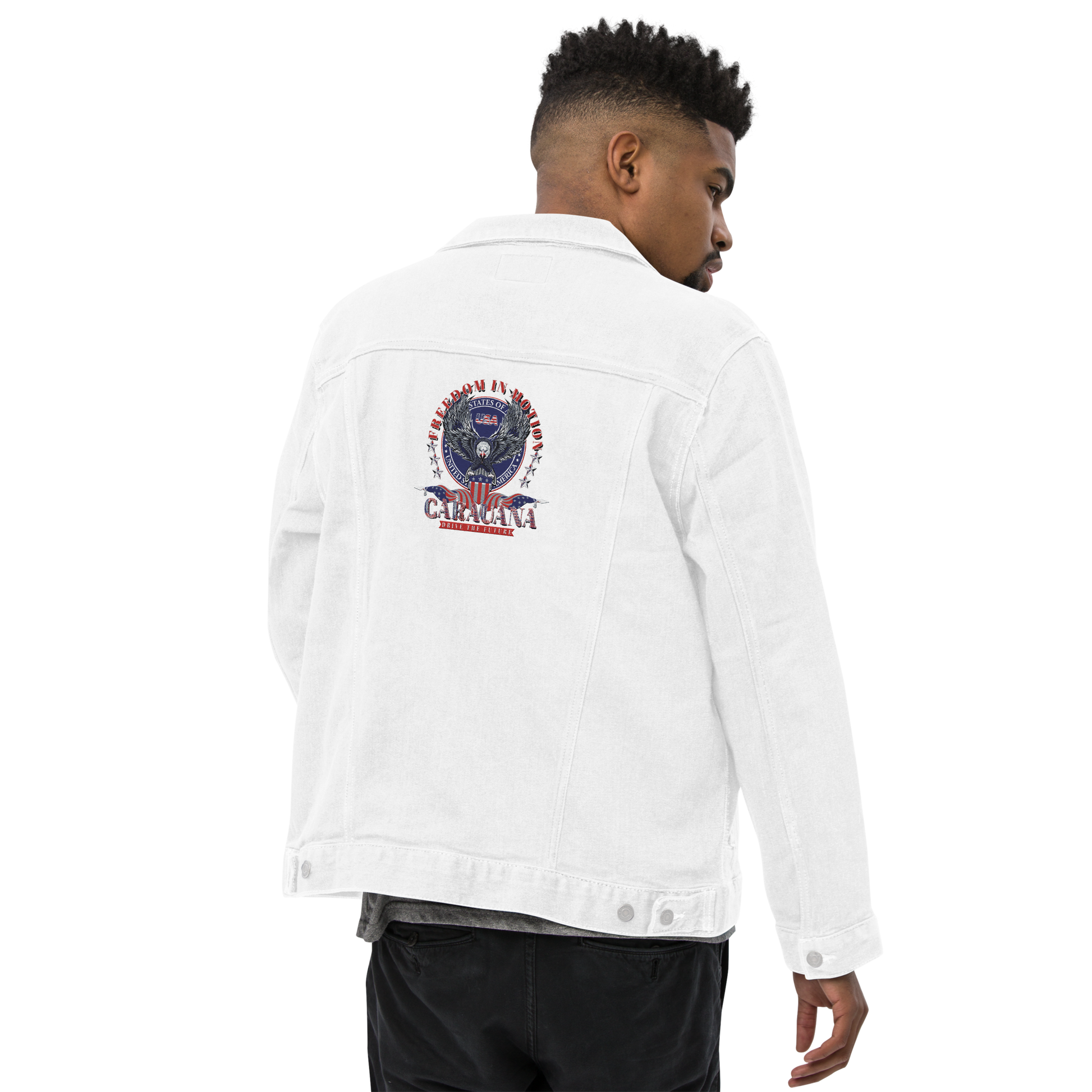 CaRaUaNa Original denim jacket white Carauana Store