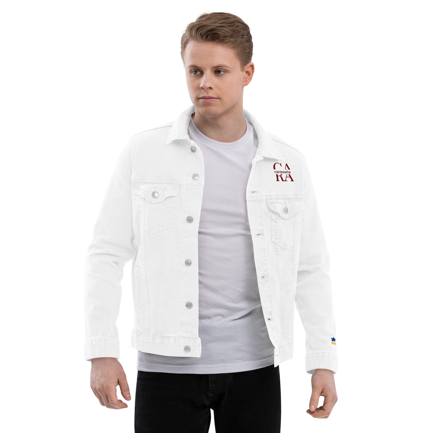 CaRaUaNa Original denim jacket white Carauana Store