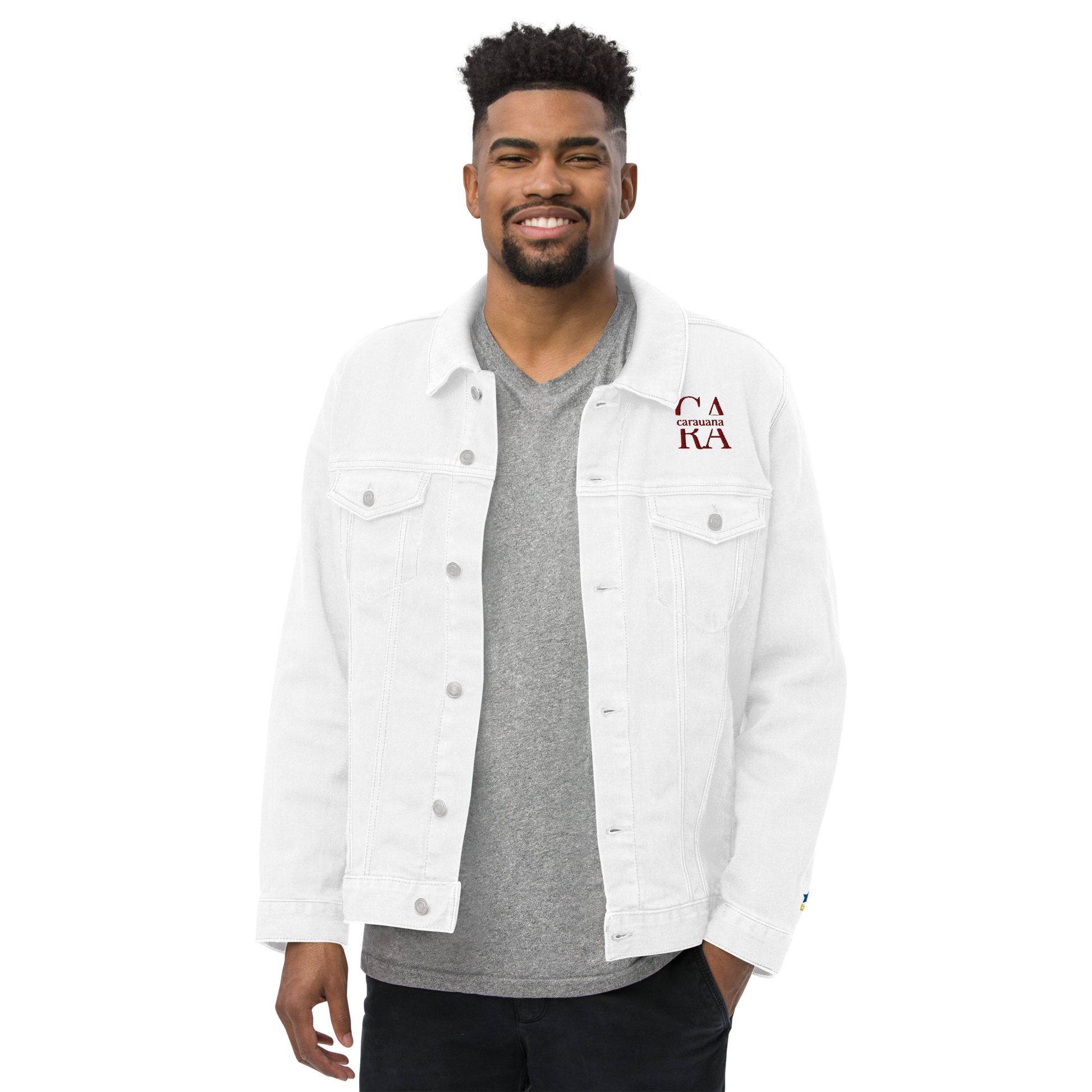 CaRaUaNa Original denim jacket white Carauana Store