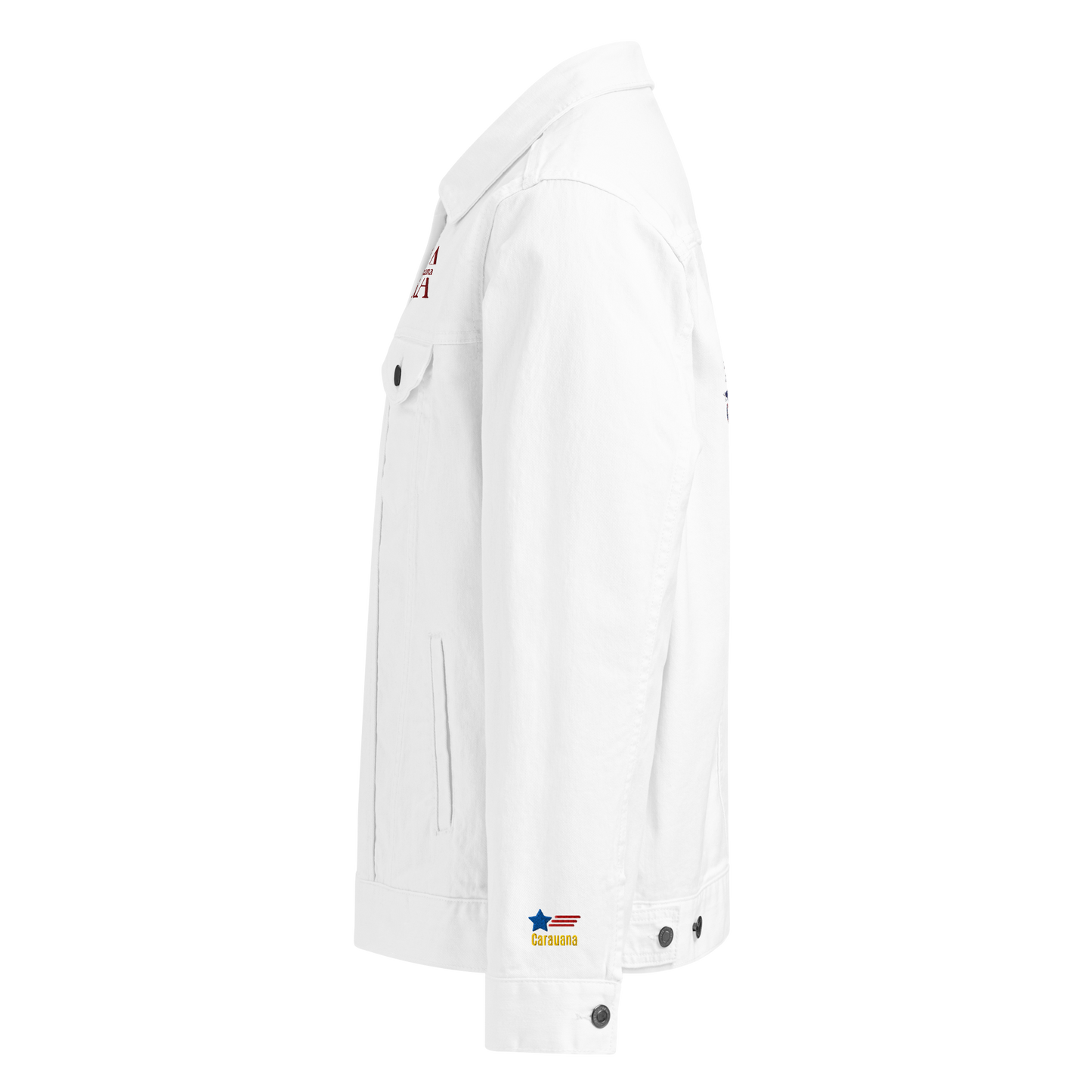 CaRaUaNa Original denim jacket white Carauana Store