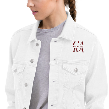 CaRaUaNa Original denim jacket white Carauana Store