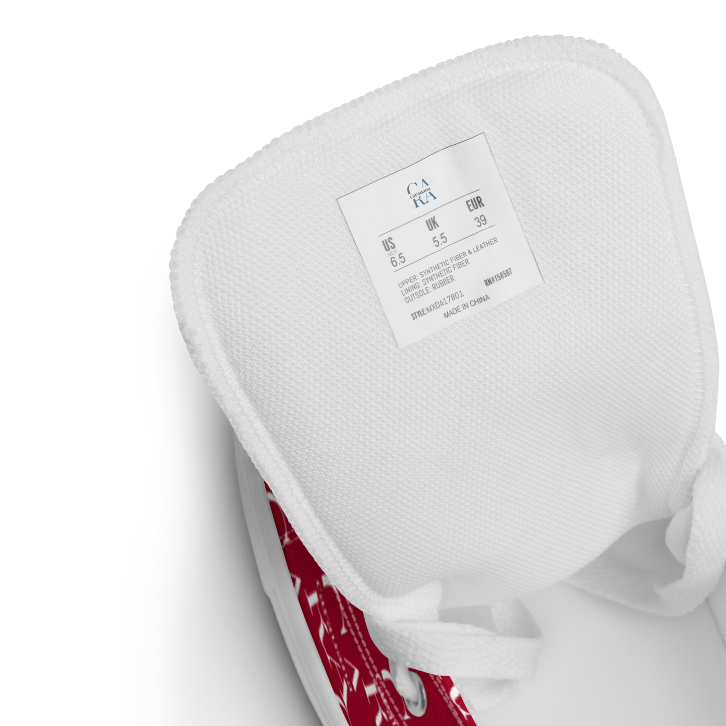 CARAUANA Hip Hop canvas shoes hot Red Branded Carauana Store