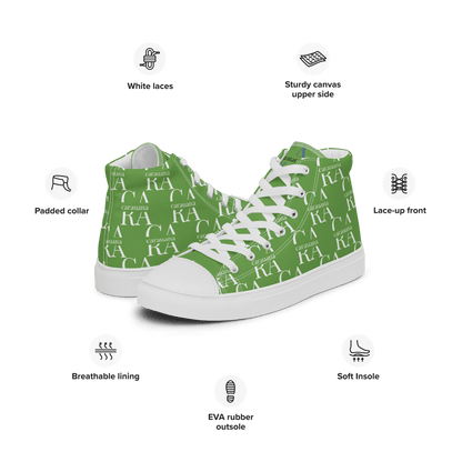 CARAUANA Hip Hop canvas shoes Green Branded Carauana Store