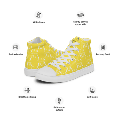 CARAUANA Hip Hop canvas shoes Yellow Branded Carauana Store