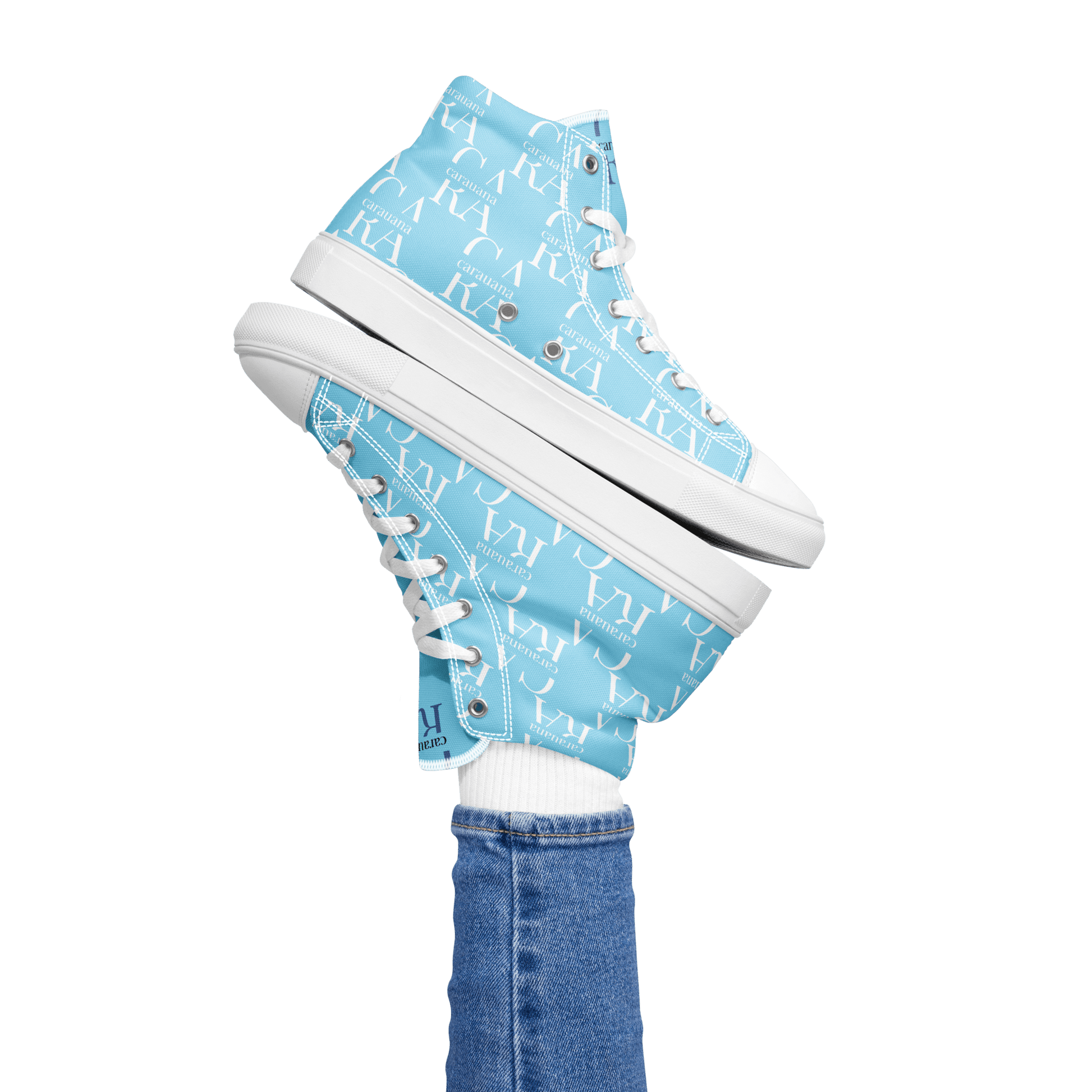 CARAUANA Hip Hop canvas shoes sky blue Branded Carauana Store